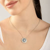 Blue Stone Circle Necklace