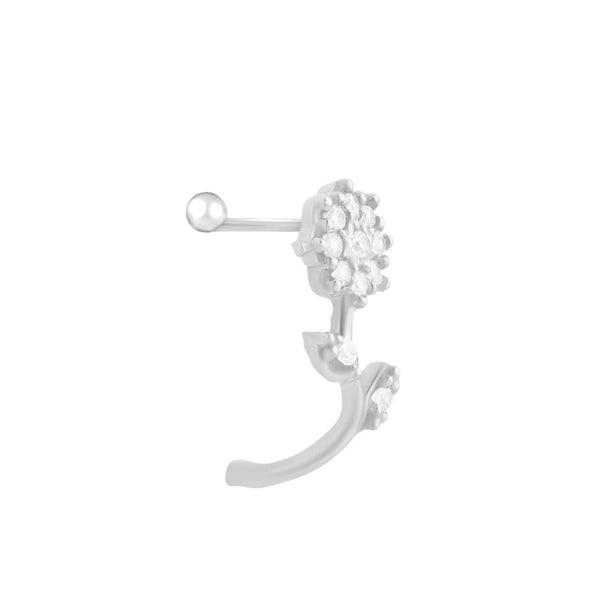 Floral CZ Spark Nose Pin