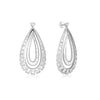 Double Layered Tear drop Dangle Earrings