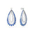 Double Layered Tear drop Dangle Earrings