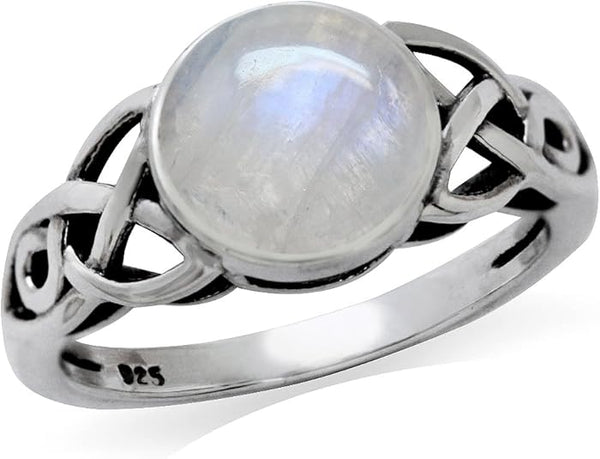 Rainbow Moonstone Ring - C1234- 925 Sterling Silver test item