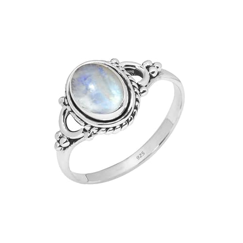 Rainbow Moonstone Ring - C1234- 925 Sterling Silver test item